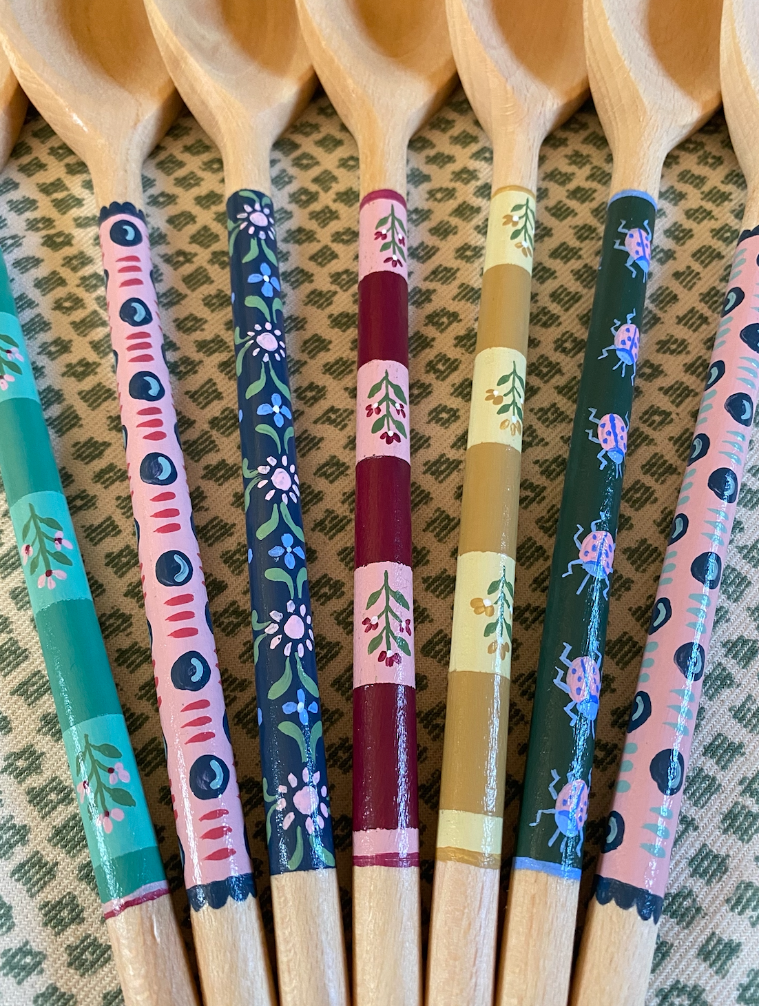 Hand-painted wooden spoons