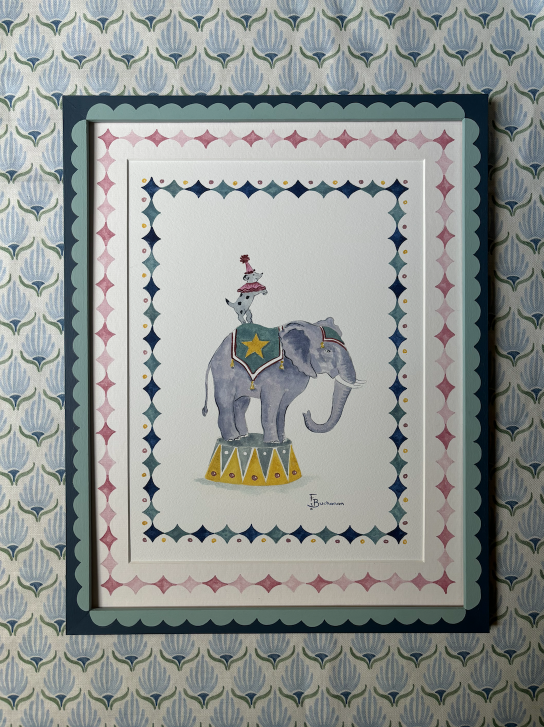 Circus Elephant Framed Print