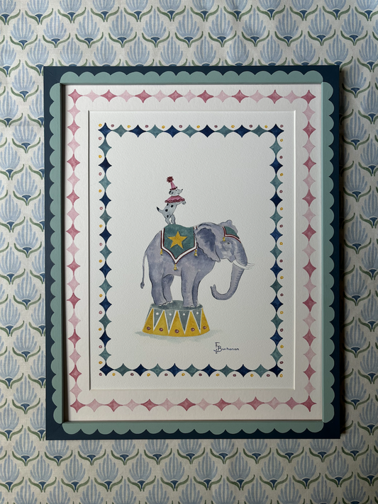 Circus Elephant Framed Print