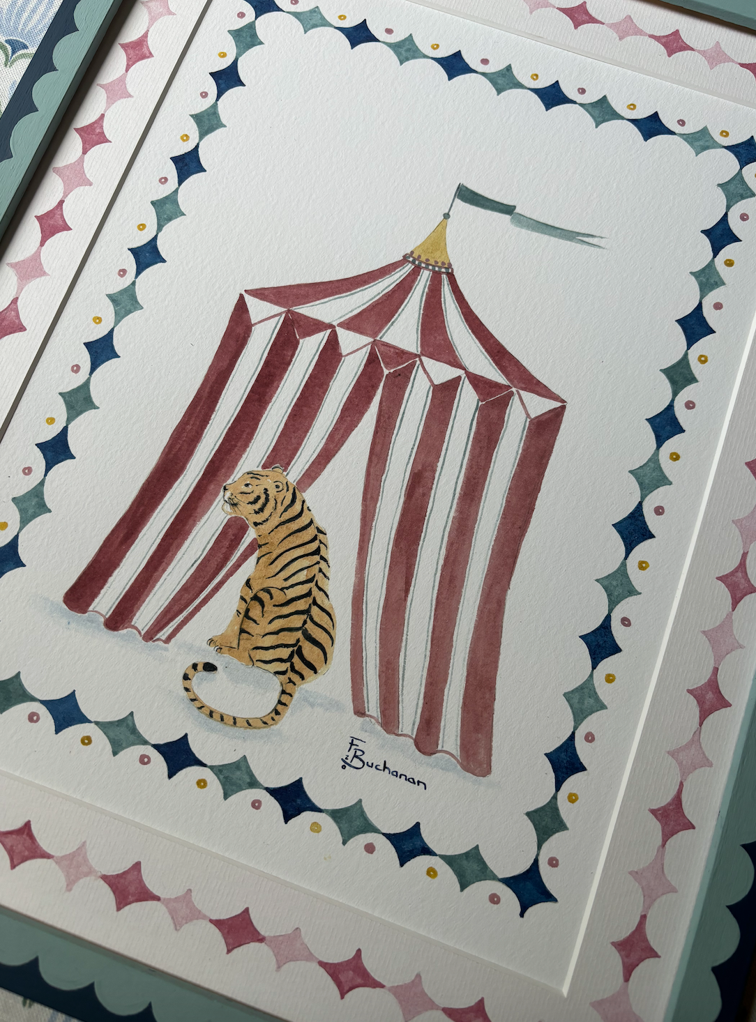 Circus Tiger Framed Print