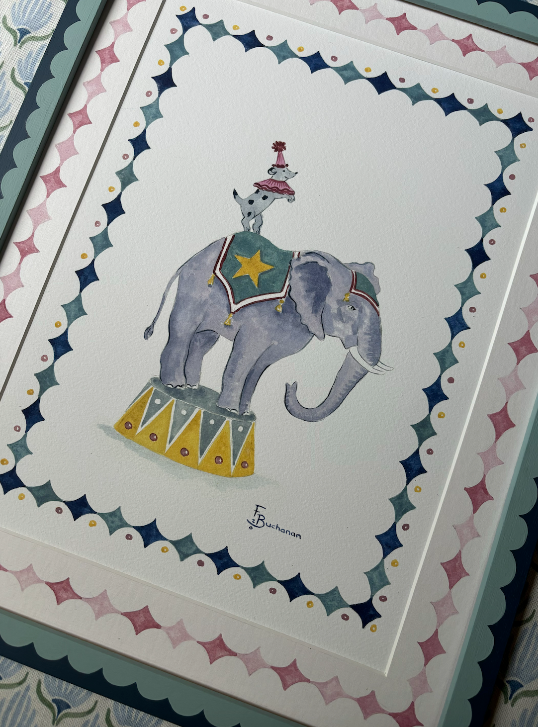 Circus Elephant Framed Print