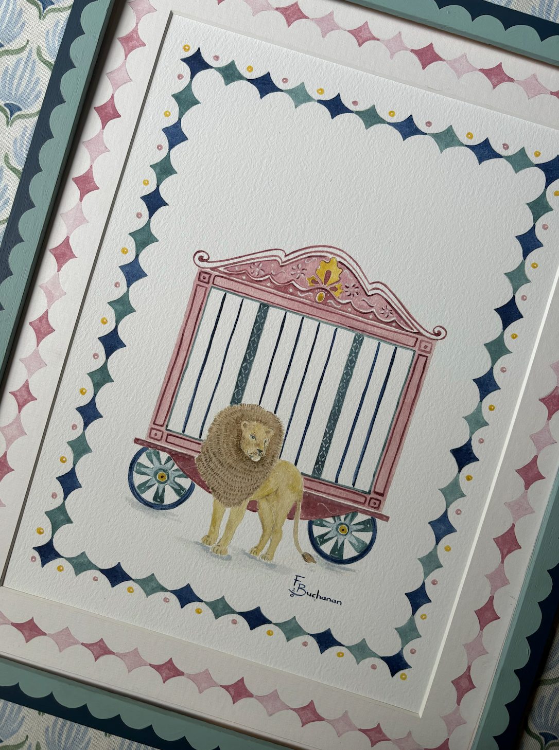 Circus Lion Framed Print