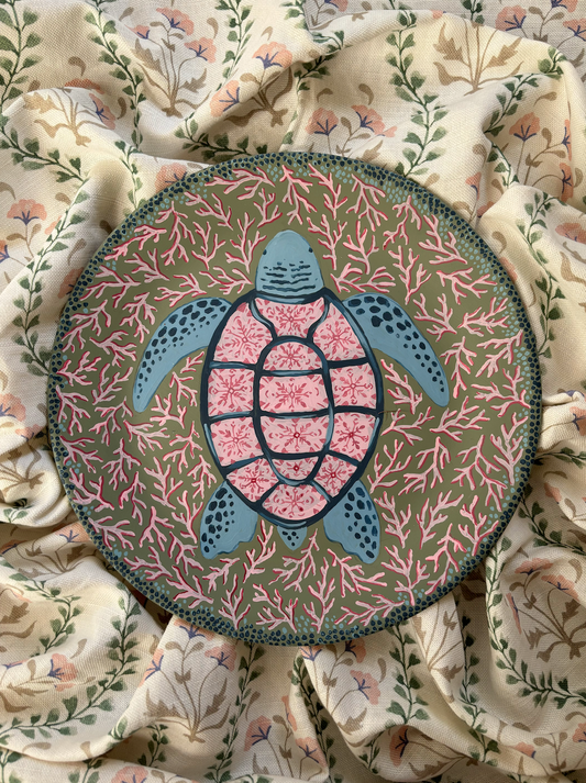 Large decorative plate - Turtle