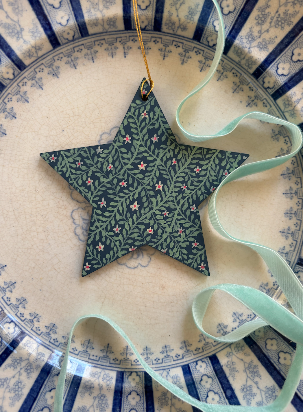 Star ornament/gift tag - Vine